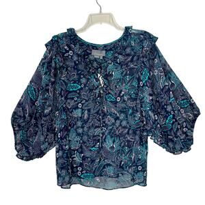 Anthropologie Haida Floral Peasant Blouse